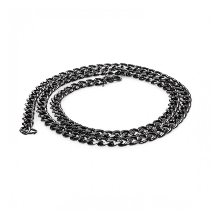 Moncuk Design Çelik Erkek Siyah Kolye 1.6Mm 3351CEK009