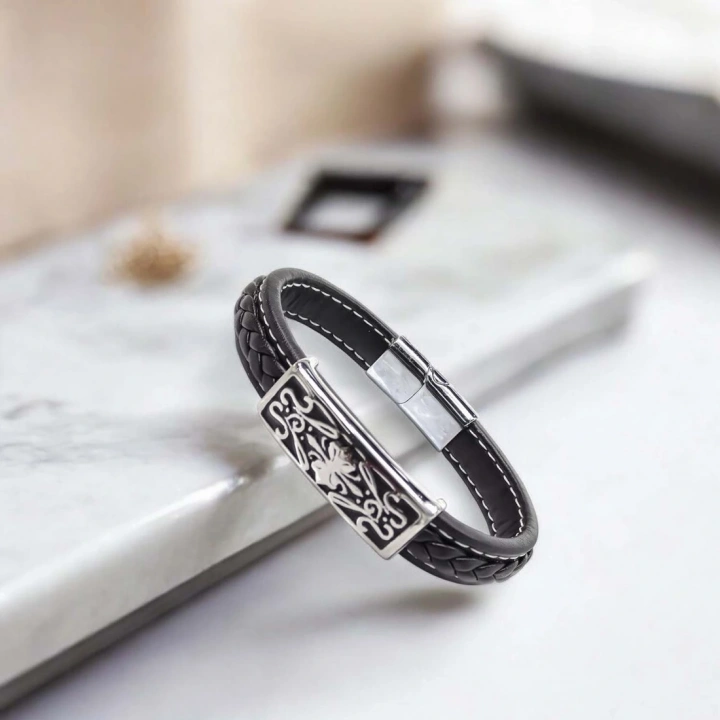 Moncuk Design Çelik Ve Deri Billeklik 33511B2D2