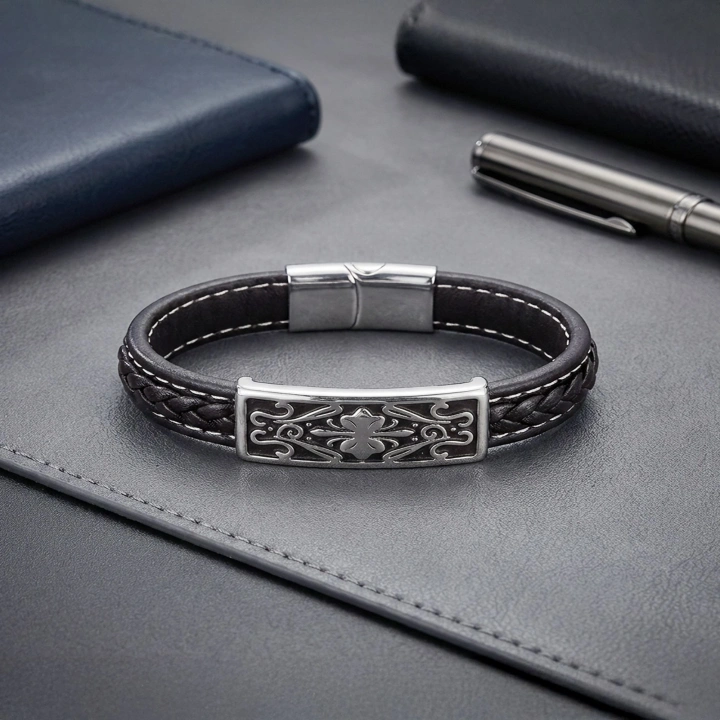 Moncuk Design Çelik Ve Deri Billeklik 33511B2D2