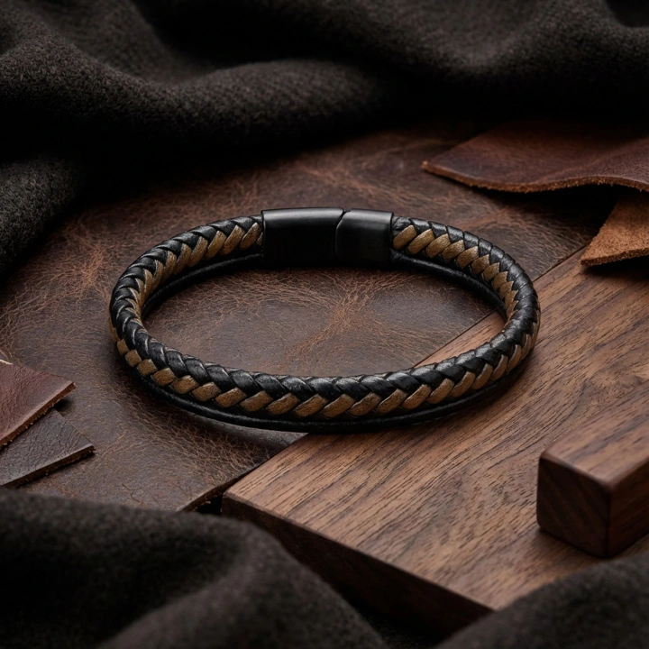 Moncuk Design Çift Renk Çoklu Deri Bileklik 33513B5D4