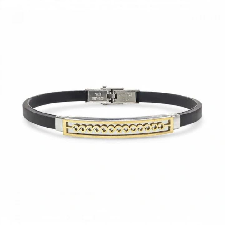 Moncuk Design Deniz Dalgası Desenli Çelik Bileklik 3351SCB020