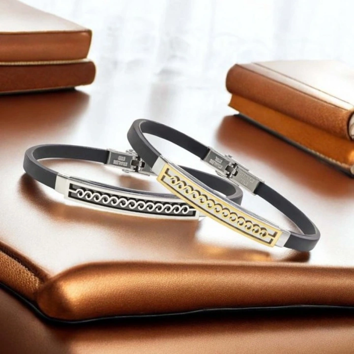 Moncuk Design Deniz Dalgası Desenli Çelik Bileklik 3351SCB020