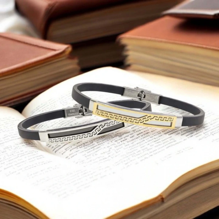 Moncuk Design Desenli Çelik Bileklik 3351SCB001