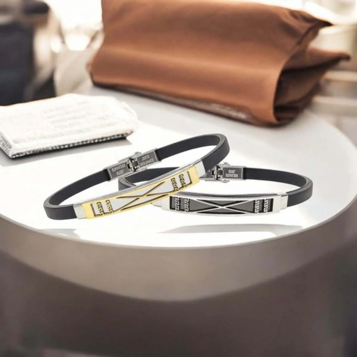 Moncuk Design Desenli Çelik Bileklik 3351SCB004