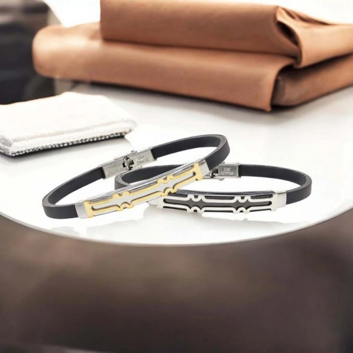 Moncuk Design Desenli Çelik Bileklik 3351SCB008