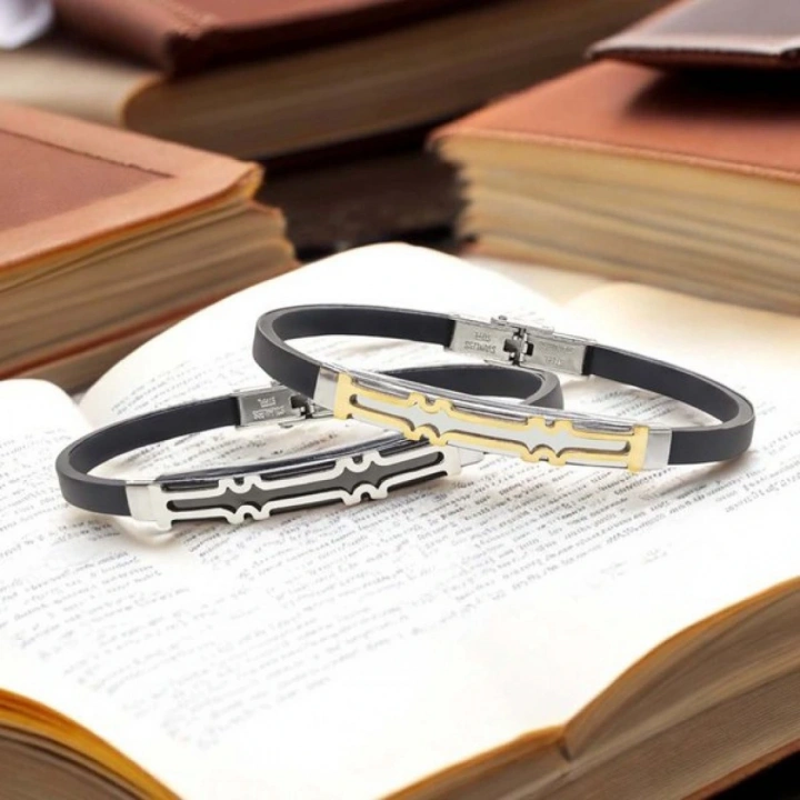 Moncuk Design Desenli Çelik Bileklik 3351SCB008