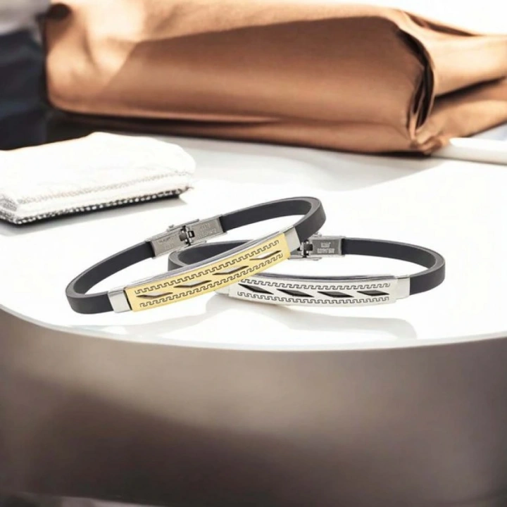 Moncuk Design Desenli Çelik Bileklik 3351SCB010