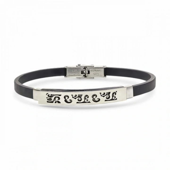 Moncuk Design Desenli Çelik Bileklik 3351SCB015