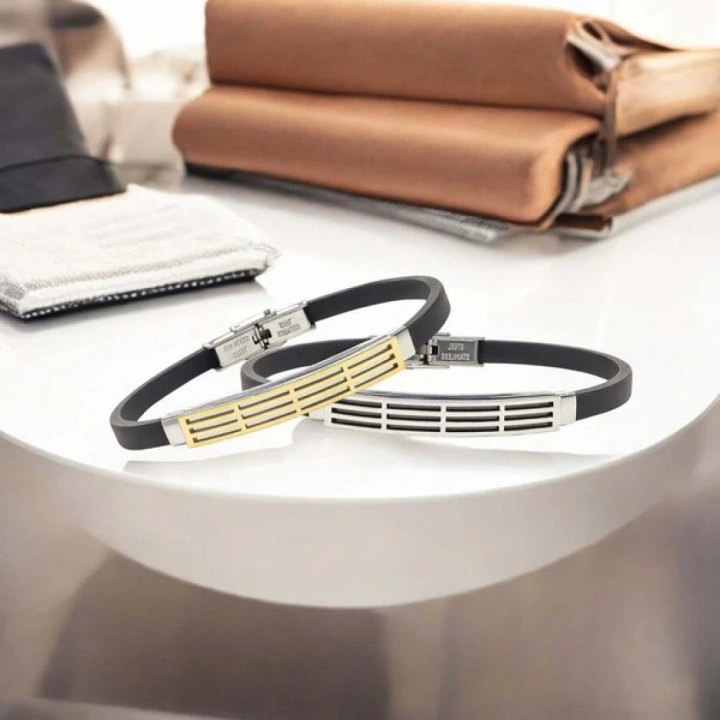 Moncuk Design Desenli Çelik Bileklik 3351SCB016