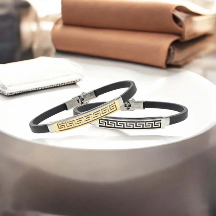 Moncuk Design Desenli Çelik Bileklik 3351SCB017