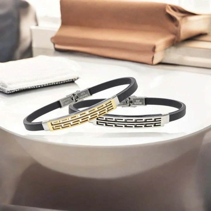 Moncuk Design Desenli Çelik Bileklik 3351SCB018