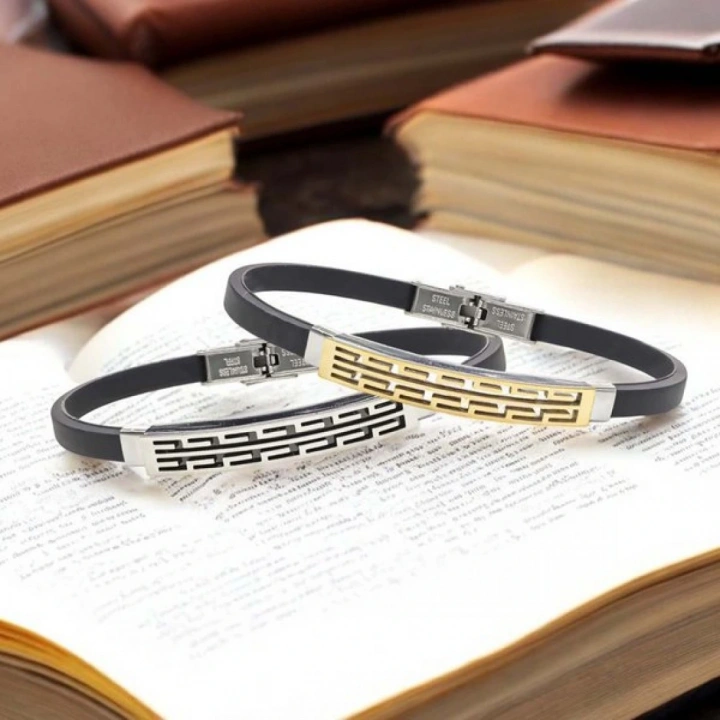 Moncuk Design Desenli Çelik Bileklik 3351SCB018