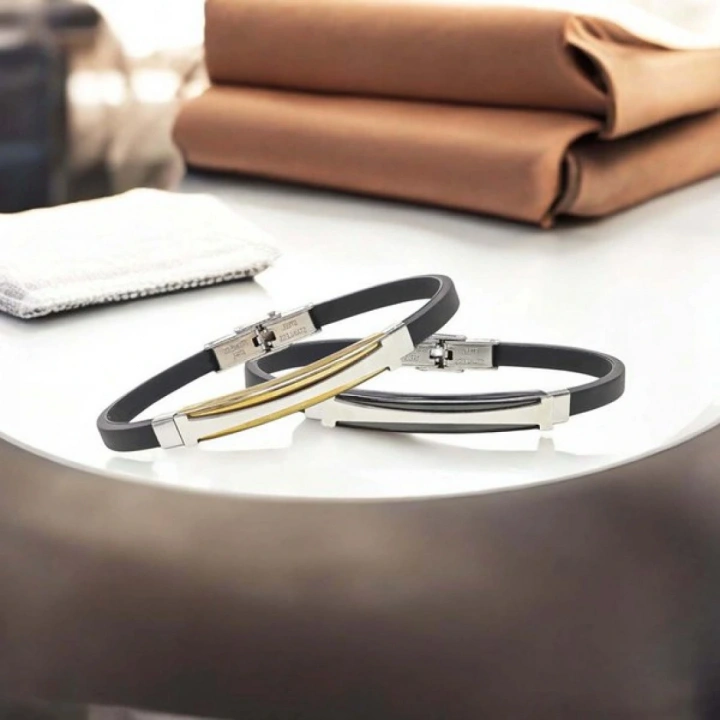 Moncuk Design Desenli Çelik Bileklik 3351SCB022