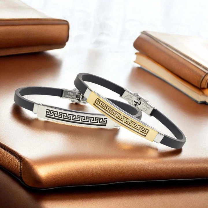 Moncuk Design Desenli Çelik Bileklik 3351SCB023