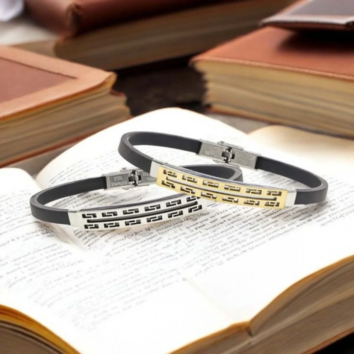 Moncuk Design Desenli Çelik Bileklik 3351SCB025