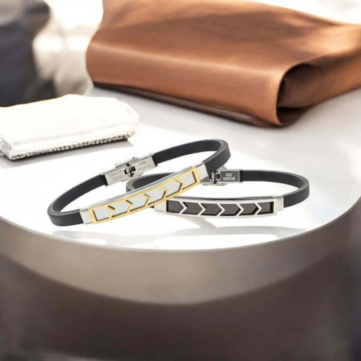 Moncuk Design Desenli Çelik Bileklik 3351SCB029