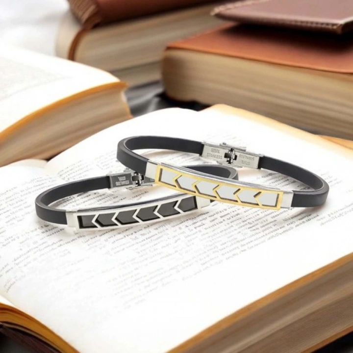 Moncuk Design Desenli Çelik Bileklik 3351SCB029