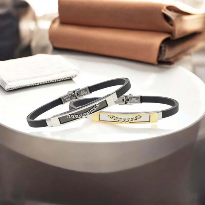 Moncuk Design Desenli Çelik Bileklik 3351SCB030