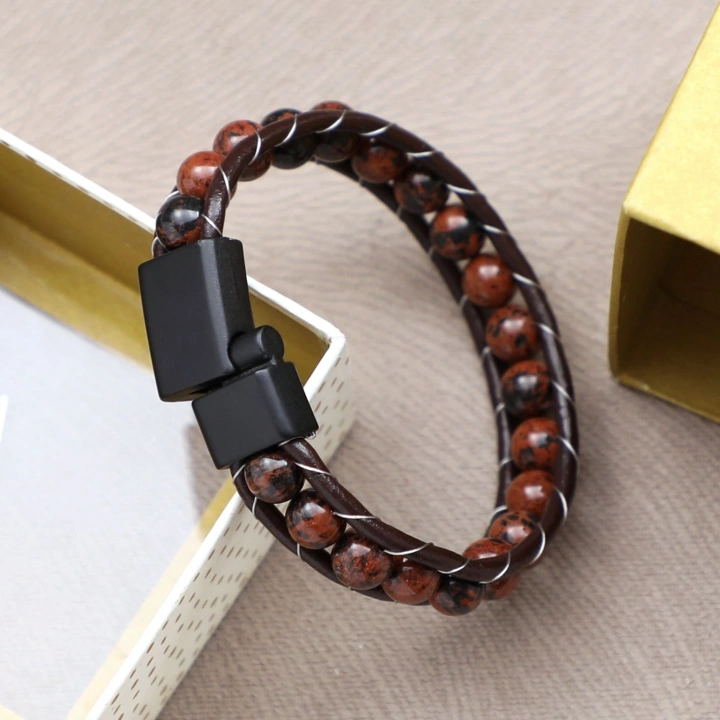 Moncuk Design Doğaltaş Deri Bileklik 33512B2D8M9