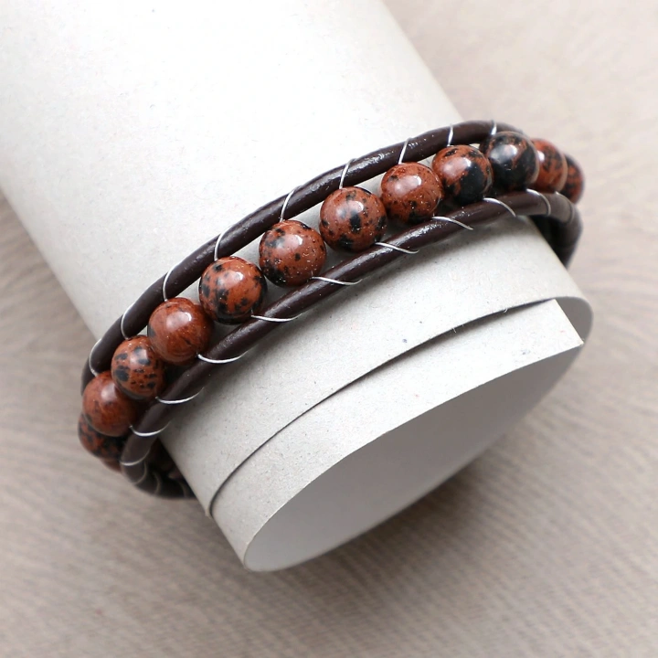 Moncuk Design Doğaltaş Deri Bileklik 33512B2D8M9