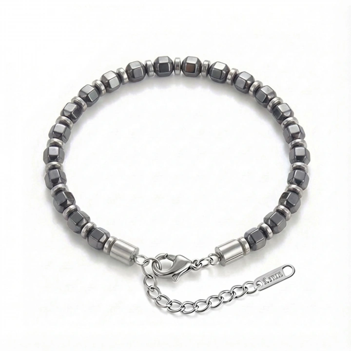 Moncuk Design Esmas Kesim Hematit Ayaranabilir Çelik Zincir Bileklik 33512B10D5