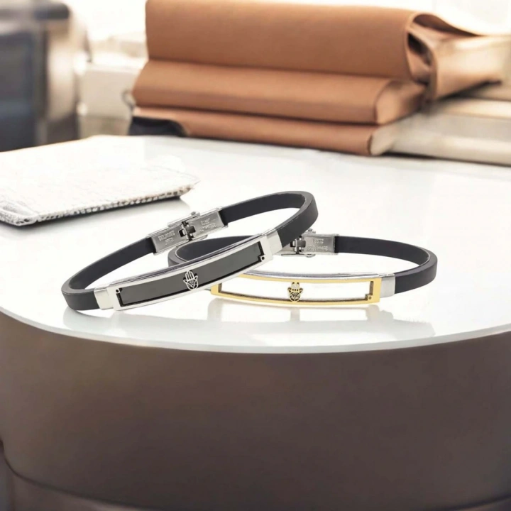 Moncuk Design Fatma Ana Eli Desenli Çelik Bileklik 3351SCB013