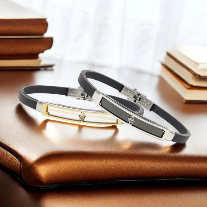 Moncuk Design Fatma Ana Eli Desenli Çelik Bileklik 3351SCB013