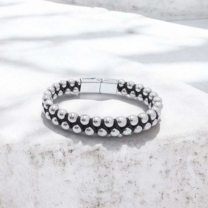 Moncuk Design Hematit Ve Çelik Halatlı Erkek Bileklik 33512B18D1