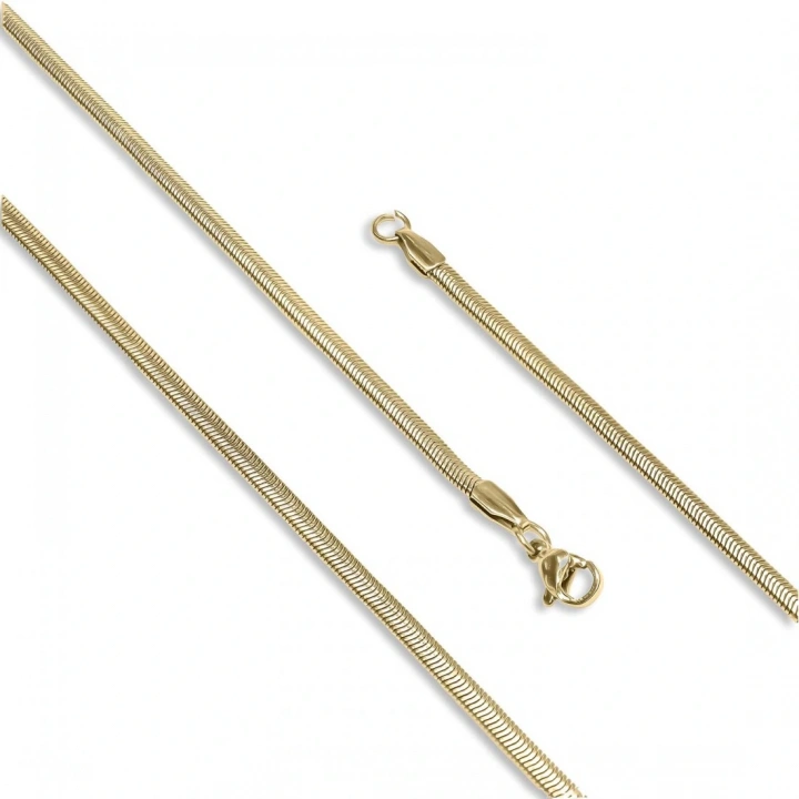 Moncuk Design İtalyan Çelik Kolye 1,5Mm X 3Mm 3351CEK051