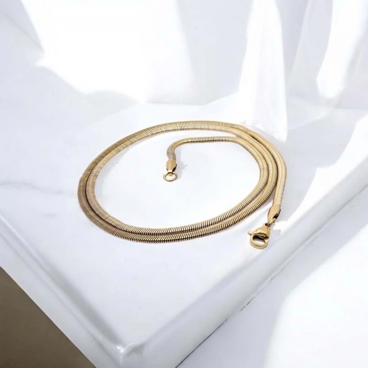 Moncuk Design İtalyan Çelik Kolye 1,5Mm X 3Mm 3351CEK051