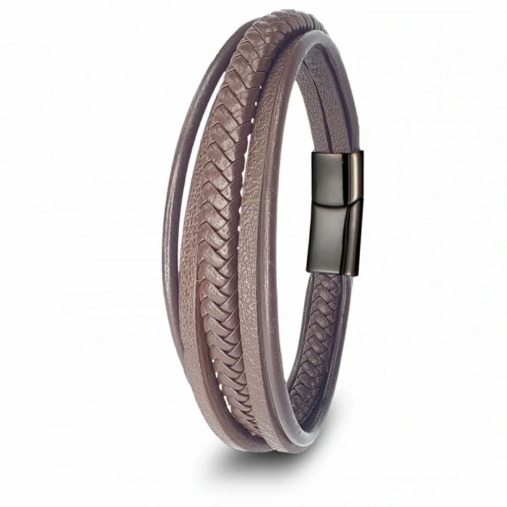 Moncuk Design Kahve Çoklu Deri Bileklik 33513B2D5