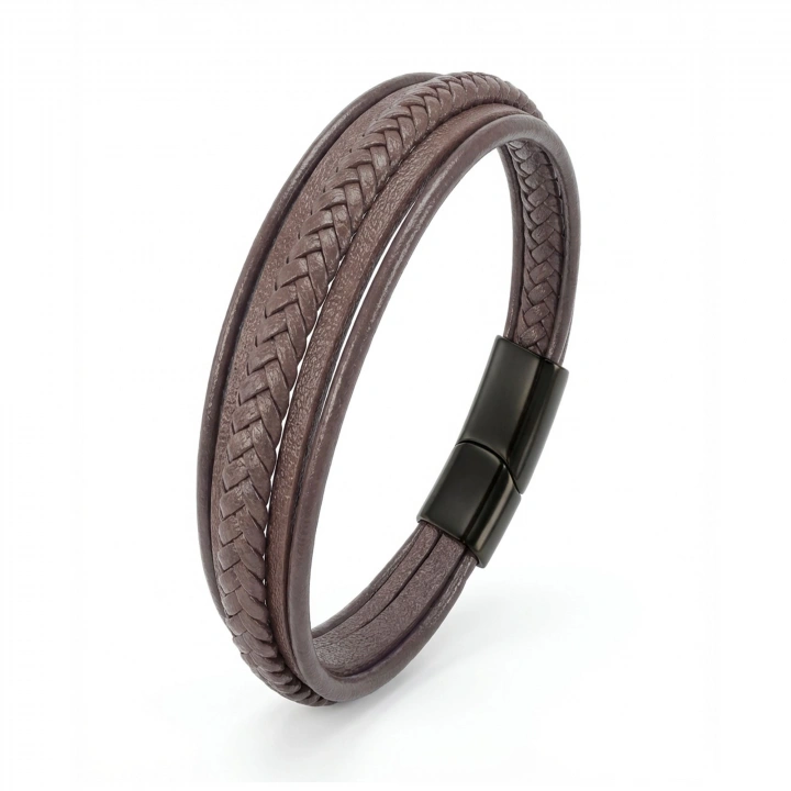 Moncuk Design Kahve Çoklu Deri Bileklik 33513B2D5