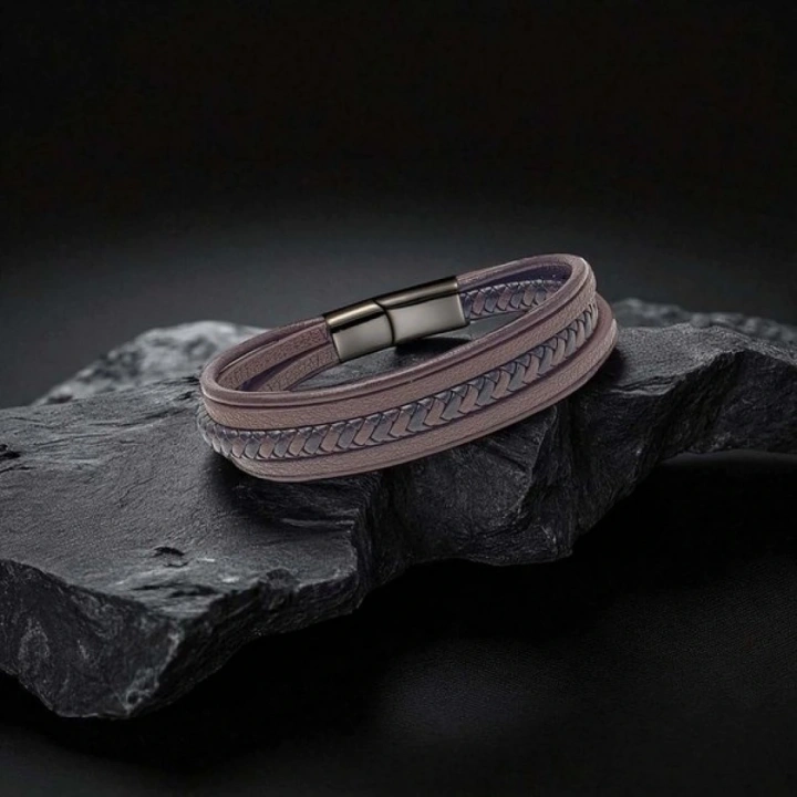 Moncuk Design Kahve Siyah Çoklu Deri Bileklik 33513B2D4