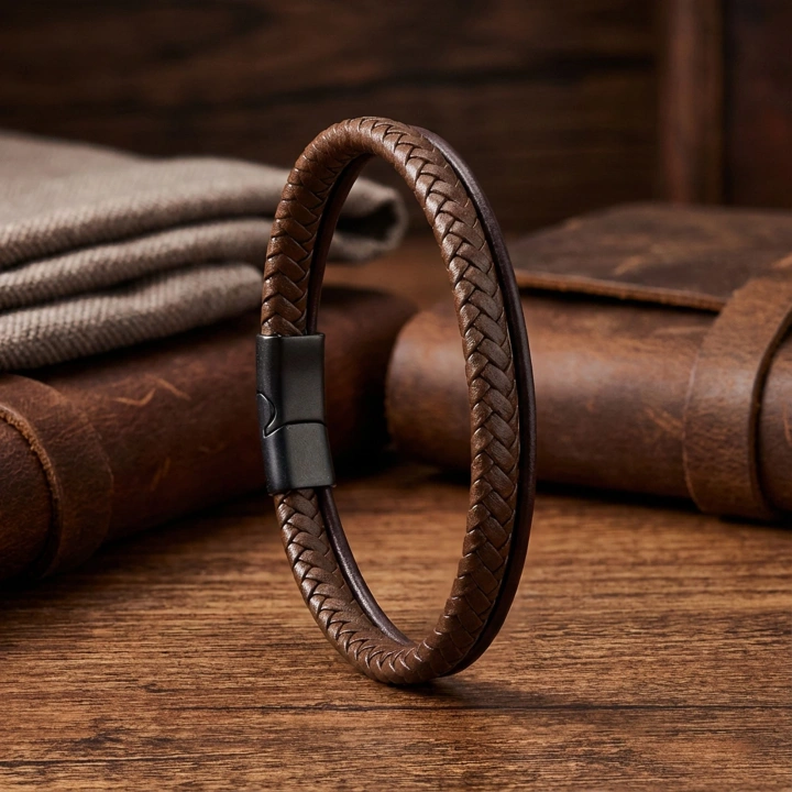 Moncuk Design Kahverengi Çoklu Deri Bileklik 33513B5D3