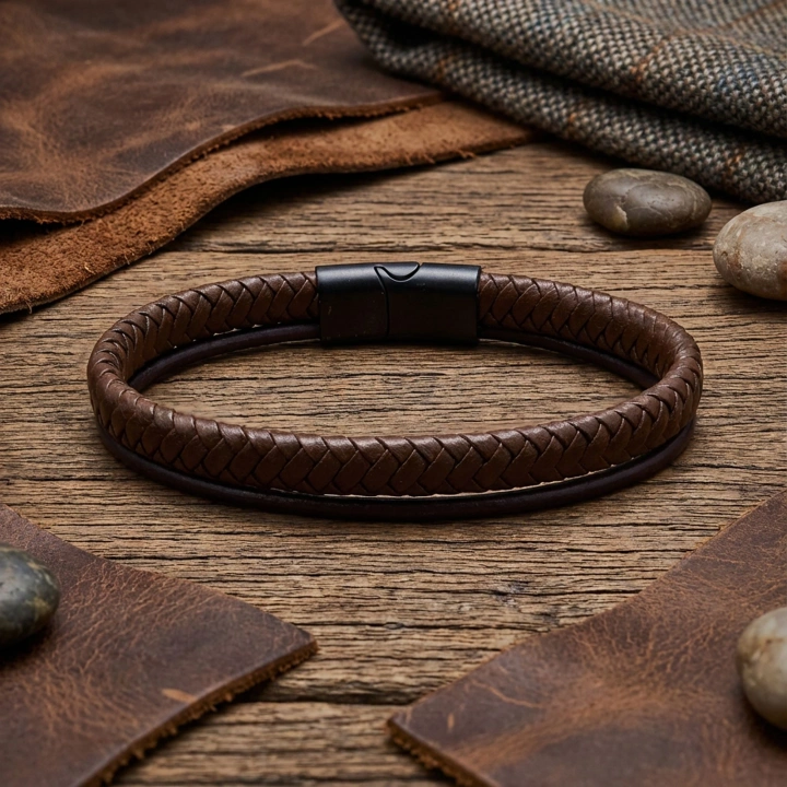 Moncuk Design Kahverengi Çoklu Deri Bileklik 33513B5D3