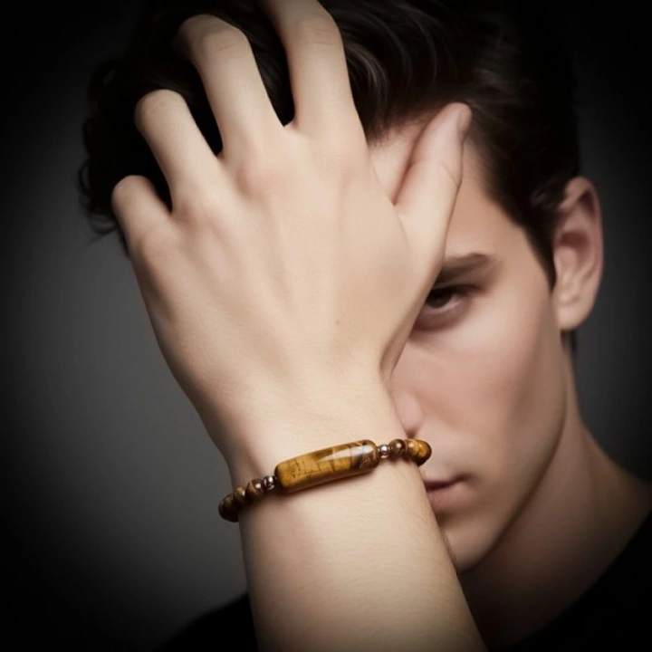 Moncuk Design Kaplan Gözü Taşlı Çelik Halat Ve Çelik Klipsli Bileklik 33512B19D6