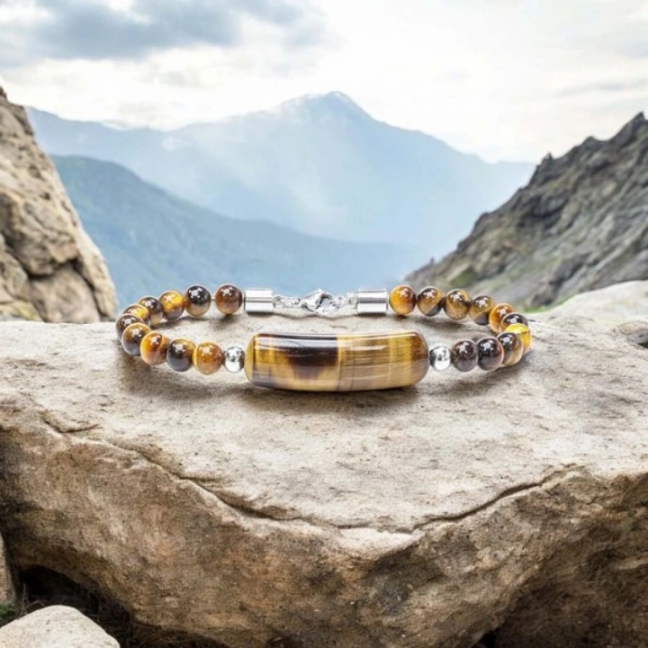 Moncuk Design Kaplan Gözü Taşlı Çelik Halat Ve Çelik Klipsli Bileklik 33512B19D6