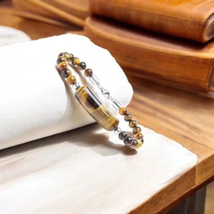 Moncuk Design Kaplan Gözü Taşlı Çelik Halat Ve Çelik Klipsli Bileklik 33512B19D6