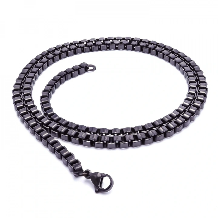 Moncuk Design Kare Arnavut Çelik Kolye 4Mm 3351CEK053