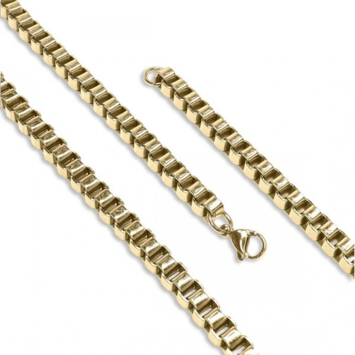 Moncuk Design Kare Arnavut Çelik Kolye 6Mm 3351CEK032