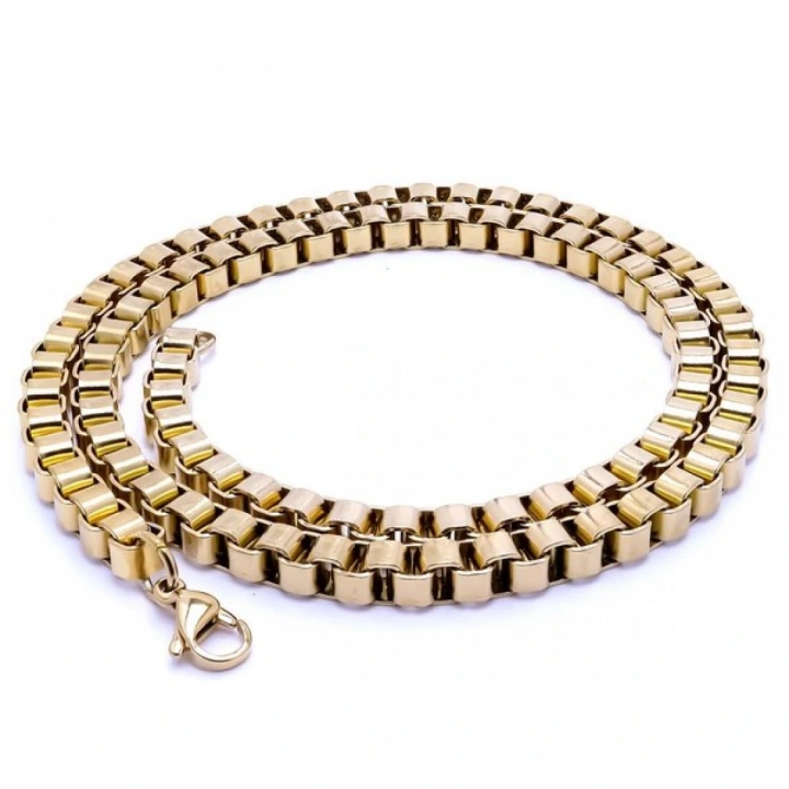 Moncuk Design Kare Arnavut Çelik Kolye 6Mm 3351CEK032