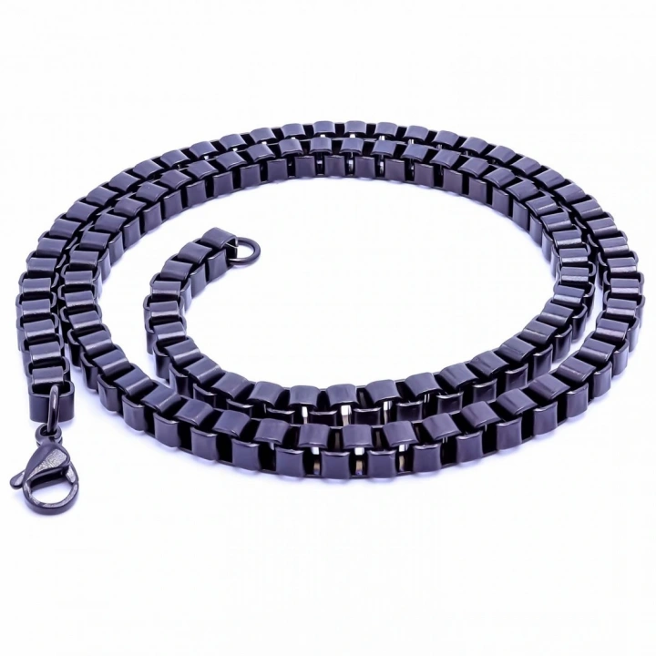 Moncuk Design Kare Arnavut Çelik Kolye 6Mm 3351CEK033