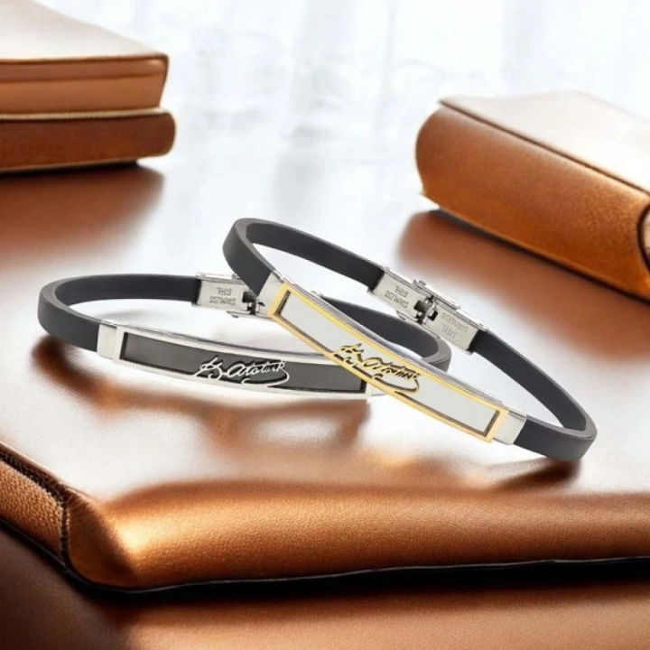 Moncuk Design Kemal Atatürk İmzalı Çelik Bileklik 3351SCB014