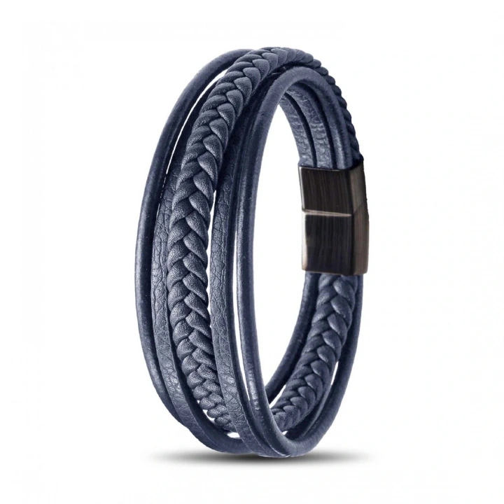 Moncuk Design Mavi Çoklu Deri Bileklik 33513B1D2