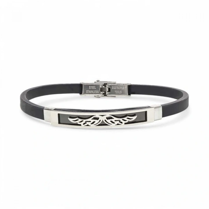 Moncuk Design Melek Kanadı Desenli Çelik Bileklik 3351SCB003