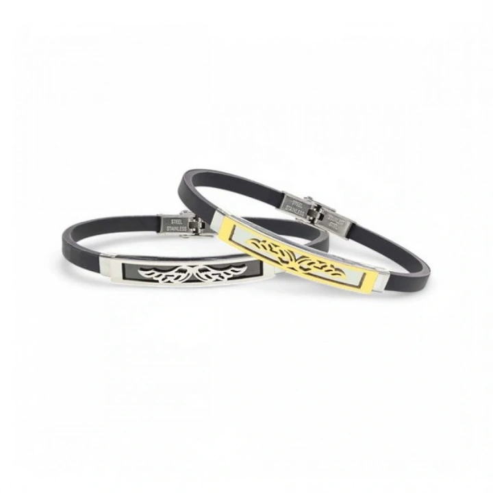 Moncuk Design Melek Kanadı Desenli Çelik Bileklik 3351SCB003