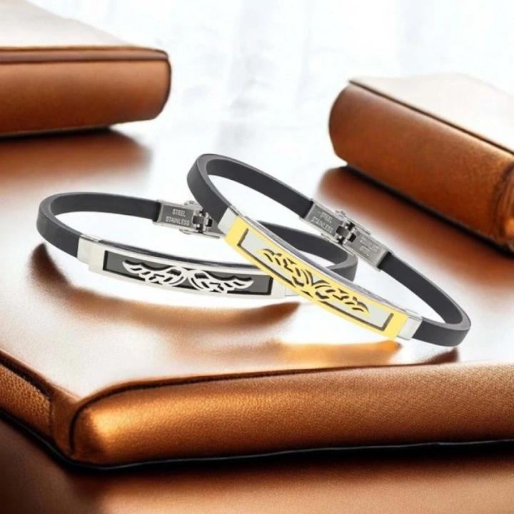 Moncuk Design Melek Kanadı Desenli Çelik Bileklik 3351SCB003