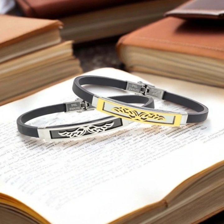 Moncuk Design Melek Kanadı Desenli Çelik Bileklik 3351SCB003