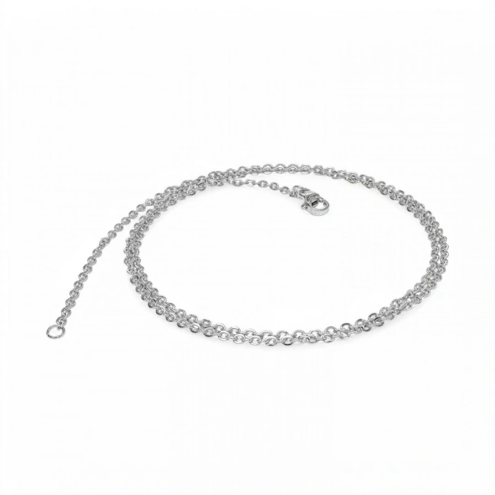 Moncuk Design Minik Boy Beyaz Çelik Kolye 0.5Mm 3351CEK003