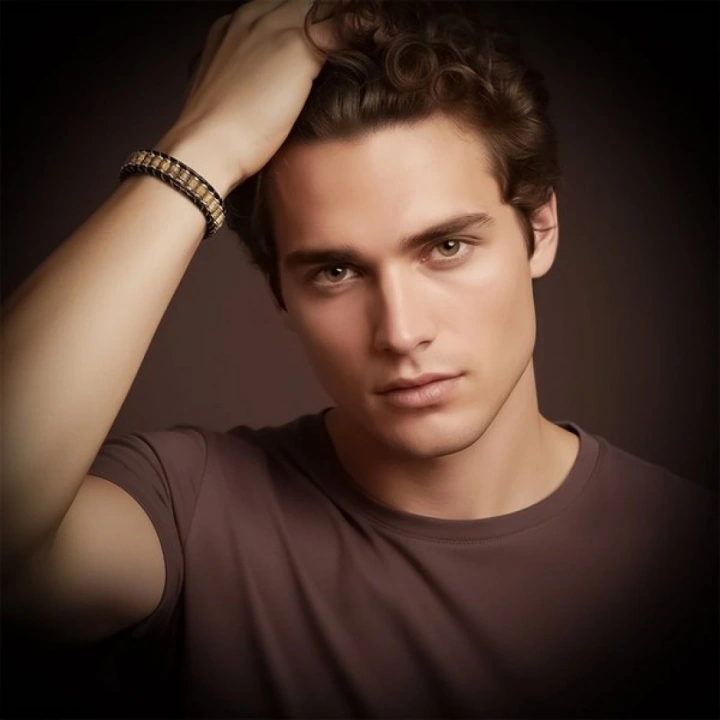 Moncuk Design Odun Jasper & Hematit Çelik Örgülü Deri Bileklik 33512B22D8